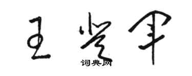 骆恒光王登军草书个性签名怎么写