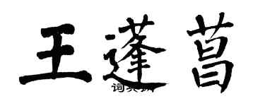 翁闿运王蓬菖楷书个性签名怎么写