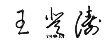 骆恒光王登涛草书个性签名怎么写