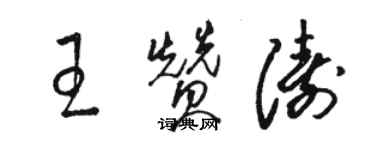 骆恒光王赞涛草书个性签名怎么写
