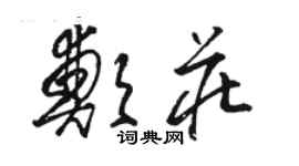 骆恒光郑庄草书个性签名怎么写