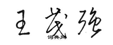 骆恒光王茂强草书个性签名怎么写
