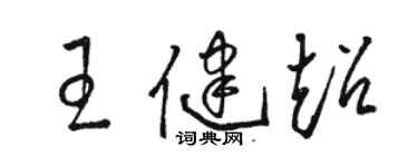 骆恒光王健超草书个性签名怎么写