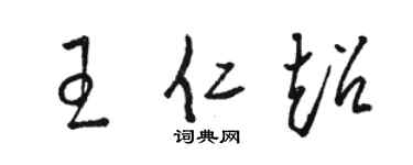 骆恒光王仁超草书个性签名怎么写