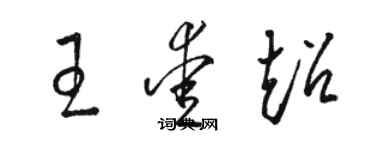 骆恒光王爱超草书个性签名怎么写