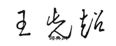 骆恒光王先超草书个性签名怎么写