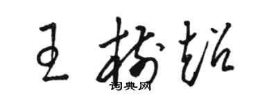 骆恒光王树超草书个性签名怎么写