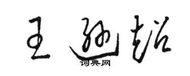 骆恒光王逊超草书个性签名怎么写