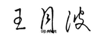 骆恒光王月波草书个性签名怎么写