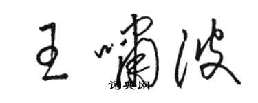 骆恒光王啸波草书个性签名怎么写