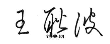 骆恒光王耿波草书个性签名怎么写