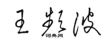 骆恒光王频波草书个性签名怎么写