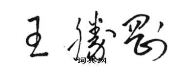 骆恒光王胜刚草书个性签名怎么写