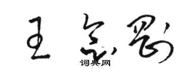 骆恒光王念刚草书个性签名怎么写