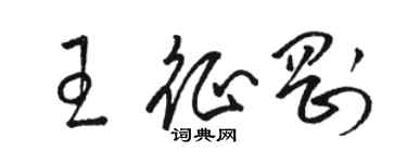 骆恒光王征刚草书个性签名怎么写
