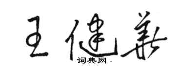 骆恒光王健华草书个性签名怎么写