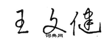 骆恒光王文健草书个性签名怎么写