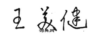 骆恒光王美健草书个性签名怎么写