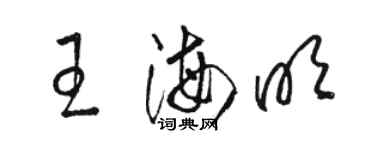 骆恒光王海明草书个性签名怎么写