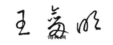 骆恒光王剑明草书个性签名怎么写