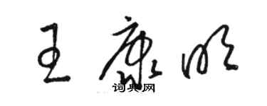 骆恒光王康明草书个性签名怎么写