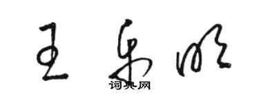 骆恒光王乐明草书个性签名怎么写