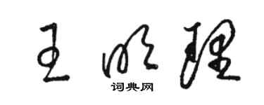 骆恒光王明理草书个性签名怎么写