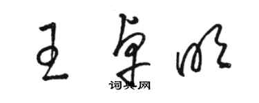 骆恒光王卓明草书个性签名怎么写