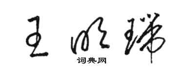 骆恒光王明瑞草书个性签名怎么写