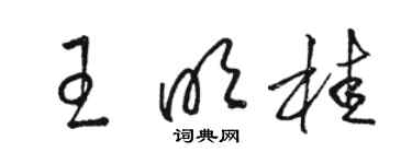 骆恒光王明桂草书个性签名怎么写