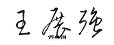 骆恒光王展强草书个性签名怎么写