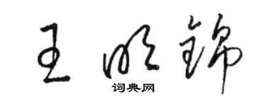 骆恒光王明锦草书个性签名怎么写