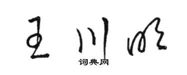 骆恒光王川明草书个性签名怎么写