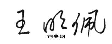 骆恒光王明佩草书个性签名怎么写