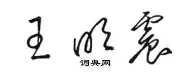 骆恒光王明震草书个性签名怎么写