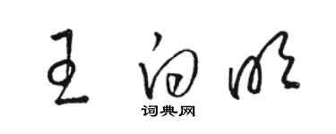 骆恒光王白明草书个性签名怎么写