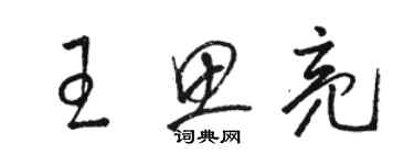 骆恒光王思亮草书个性签名怎么写