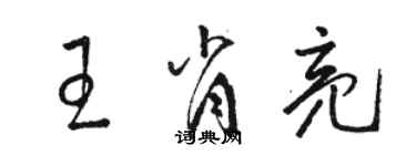 骆恒光王肖亮草书个性签名怎么写
