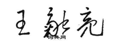 骆恒光王融亮草书个性签名怎么写