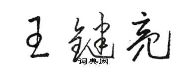 骆恒光王键亮草书个性签名怎么写