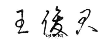 骆恒光王俊君草书个性签名怎么写
