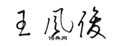 骆恒光王风俊草书个性签名怎么写