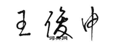 骆恒光王俊申草书个性签名怎么写