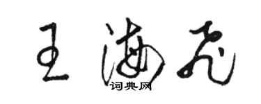 骆恒光王海飞草书个性签名怎么写