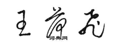骆恒光王荷飞草书个性签名怎么写