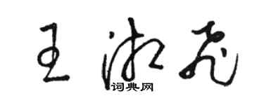 骆恒光王湘飞草书个性签名怎么写