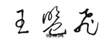 骆恒光王盟飞草书个性签名怎么写