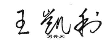 骆恒光王凯利草书个性签名怎么写