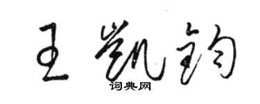 骆恒光王凯钧草书个性签名怎么写
