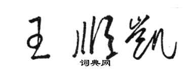 骆恒光王顺凯草书个性签名怎么写